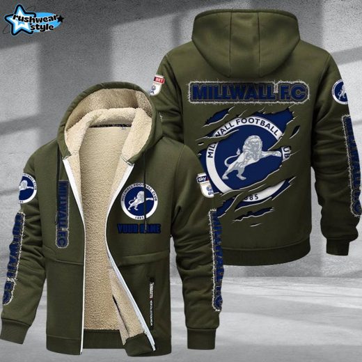 Millwall DMTZ0619 Velvet Zip Hoodie Coat Lions Sportswear