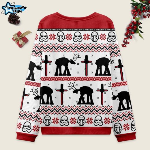 Moose Walker Ugly Christmas Sweater – Funny Animal-Themed Xmas Look