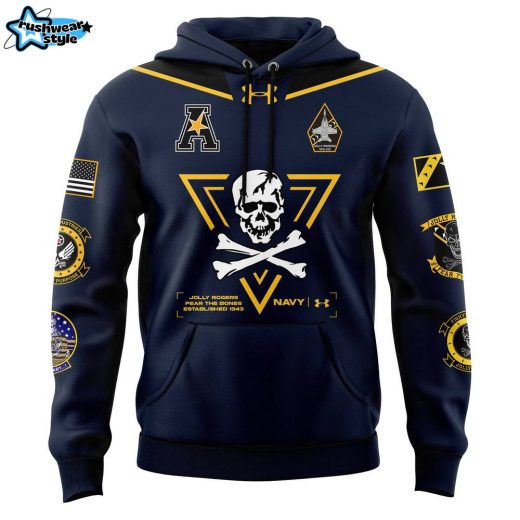 Navy Midshipmen football Jolly Rogers 2024 Hoodie v2