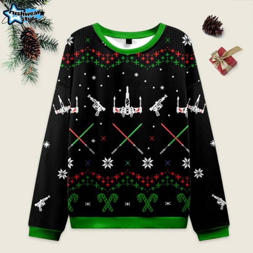 Rogue Black Ugly Christmas Sweater – Futuristic Holiday Look