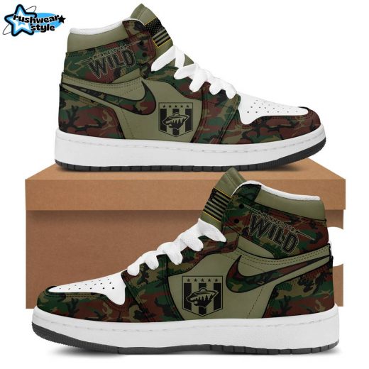 Special Military Apreciation NHL Minnesota Wild Shoes