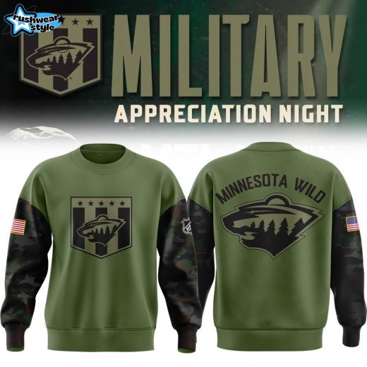 Special Military Apreciation NHL Minnesota Wild Sweatshirt