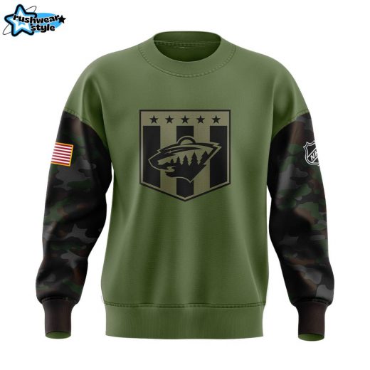 Special Military Apreciation NHL Minnesota Wild Sweatshirt