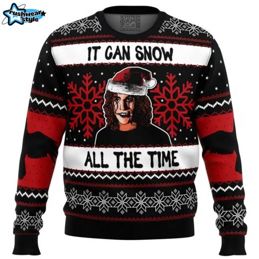 It Can Snow All The Time The Crow Pop Culture Ugly Christmas Sweater Gothic Holiday Gift