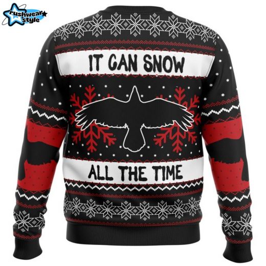 It Can Snow All The Time The Crow Pop Culture Ugly Christmas Sweater Gothic Holiday Gift