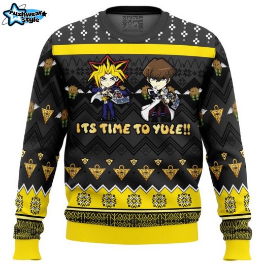 Its Time To Yule Yu Gi Oh Ugly Christmas Sweater for Anime Lovers