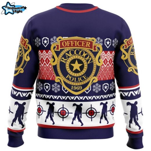 Leon Kennedy Bad Things Dead by Daylight Ugly Christmas Sweater for Horror Fans