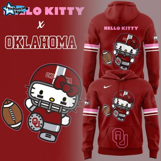 Limited Edition Nike Oklahoma Football x Hello Kitty Hoodie Set+NT24112415ID10DS11