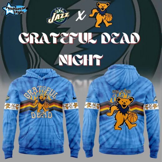 Limited Edition Nike Utah Jazz Grateful Dead Night Hoodie