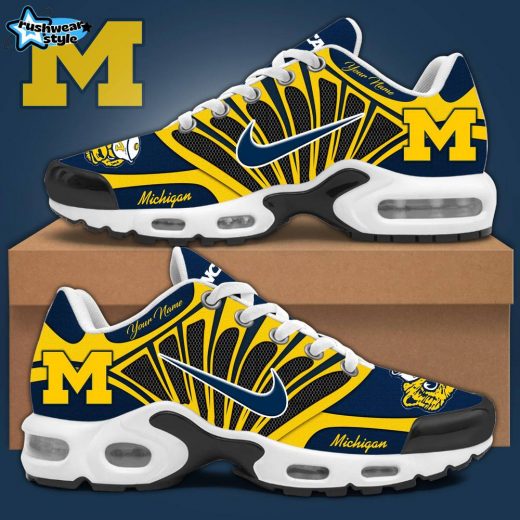 Michigan Football Personalized Air Max Plus Sneakers V2