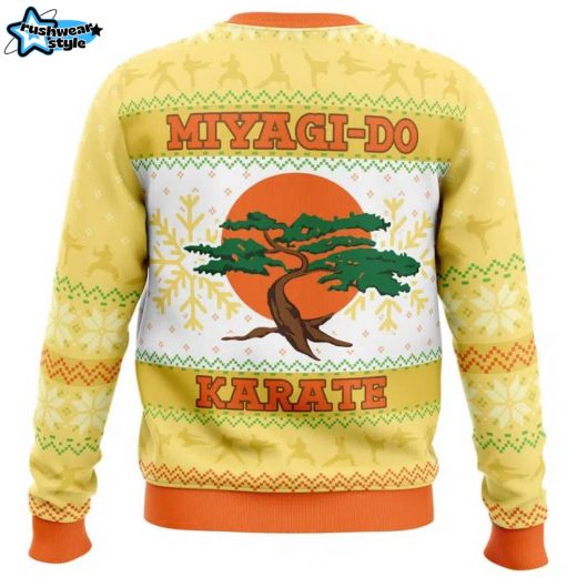 Miyagi Do Faux Cobra Kai Pop Culture Ugly Christmas Sweater Karate Kid Fans