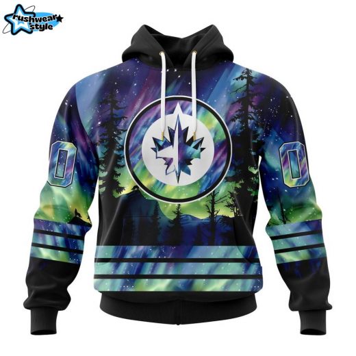 NHL Winnipeg Jets Special Design With Northern Lights