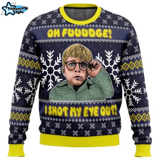 Oh Fuuudge A Christmas Story Pop Culture Ugly Christmas Sweater Classic Movie Fans