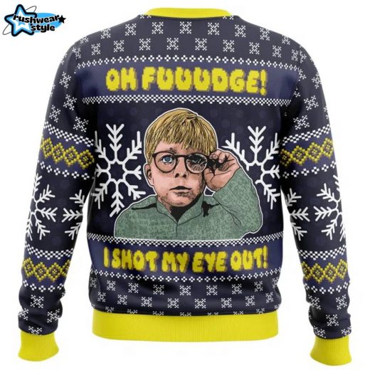 Oh Fuuudge A Christmas Story Pop Culture Ugly Christmas Sweater Classic Movie Fans