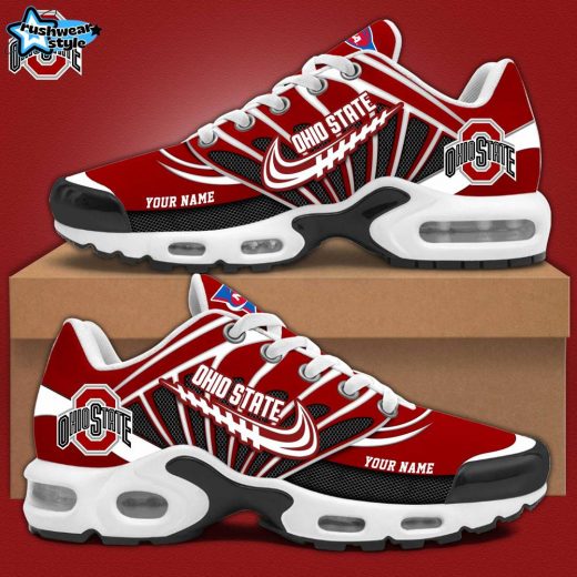 Ohio State Football Personalized Air Max Plus Sneakers V2