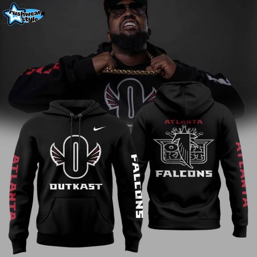 Outkast Atlanta Falcons Limited Edition Black Hoodie Collaboration 2024