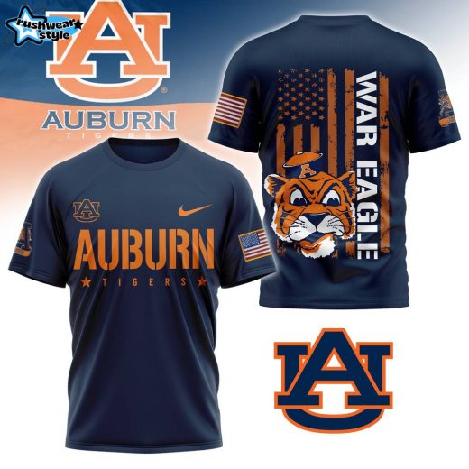 PREMIUM Auburn Tigers 3D Shirt War Eagle College Gear