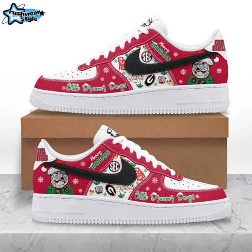 PREMIUM Georgia Bulldogs Little Drummer Dawgs AF1 Sneakers Holiday Edition