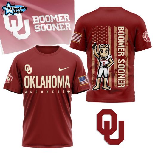 PREMIUM Oklahoma Sooners Boomer Sooner 3D Shirt Official Gear