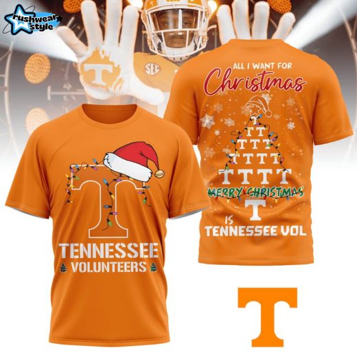 PREMIUM Tennessee Volunteers All I Want for Christmas 3D Shirt TD HPH