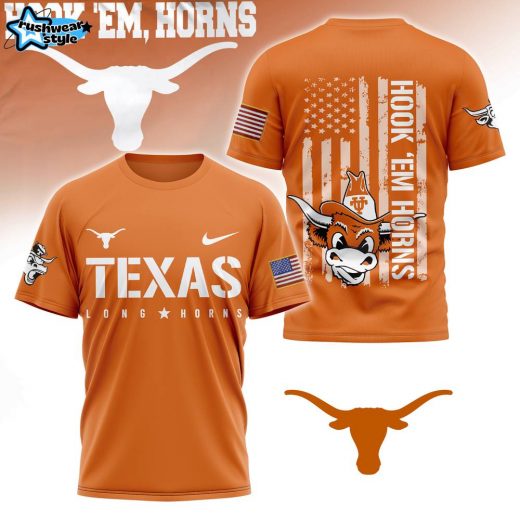 PREMIUM Texas Longhorns Hook ‘Em Horns 3D Shirt Game Day Style