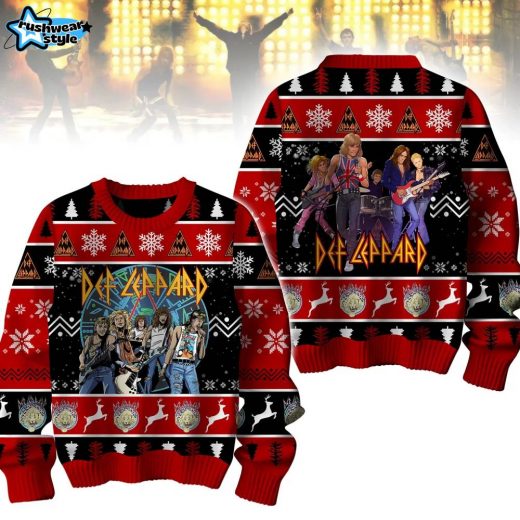 Premium Def Leppard Christmas Sweater Rock Band Special Edition