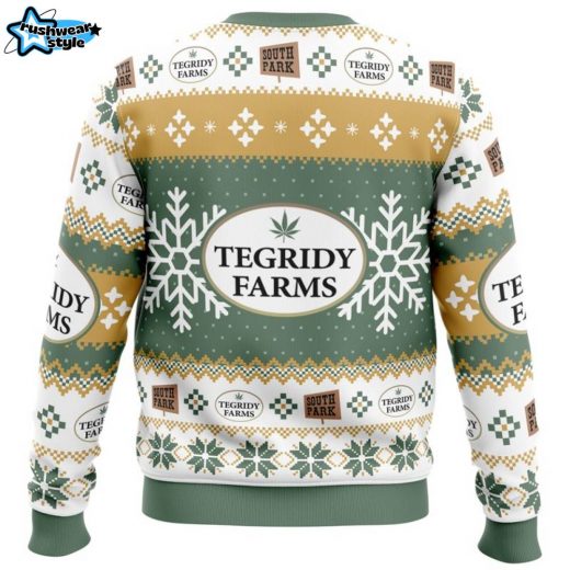 Tegridy Farms South Park Ugly Christmas Sweater Funny Holiday Gift for Fans