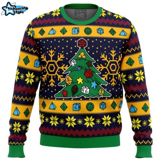 Ugly RPG Christmas Pop Culture Ugly Christmas Sweater for Gamers and DnD Fans