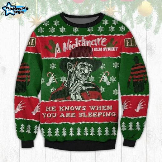 A Nightmare on Elm Street Ugly Christmas Sweater – Horror Holiday Edition