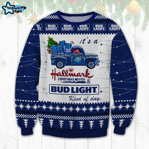 Bud Light Hallmark Ugly Christmas Sweater – Classic Holiday Beer Knit