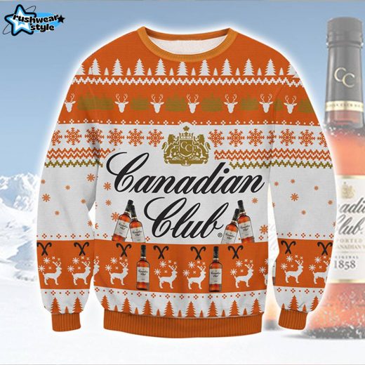 Canadian Club Ugly Christmas Sweater – Festive Canadian Spirit Knit