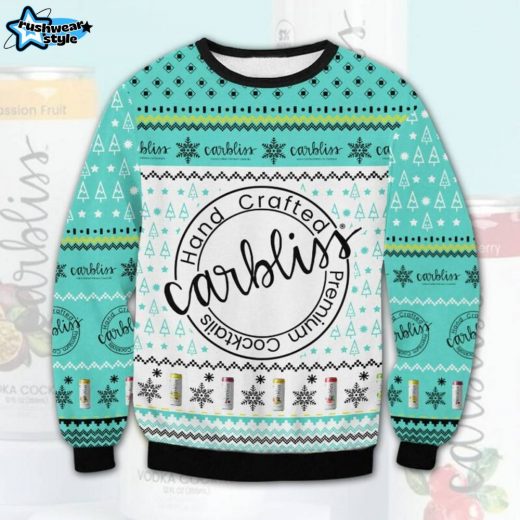 Carbliss Ugly Christmas Sweater – Festive Beverage-Themed Knit