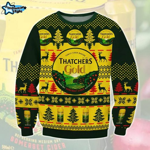 Thatchers Gold Ugly Christmas Sweater – Cider Lovers Holiday Edition