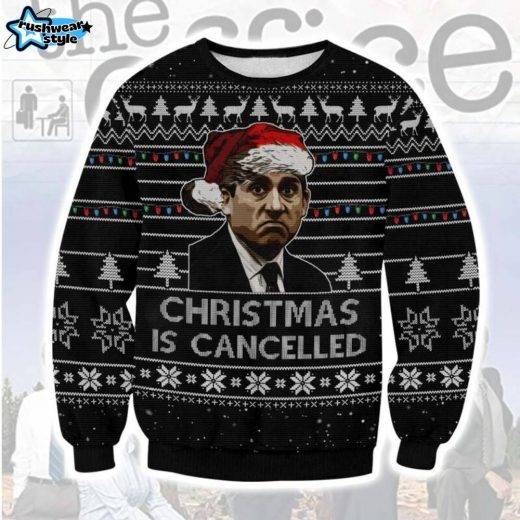 The Office ‘Christmas is Cancelled’ Ugly Sweater – Iconic Holiday Knit