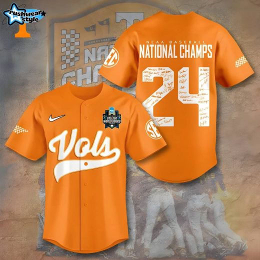 Tennessee Volunteers Custom Baseball Jersey – Game Day Style CRBBJS-004