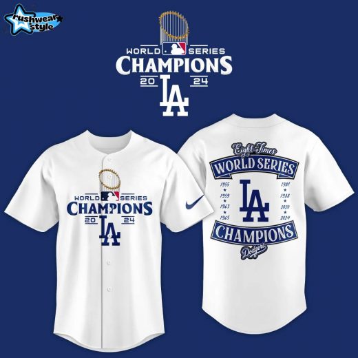 Los Angeles Dodgers Nike Royal 2024 World Series Champions Jersey