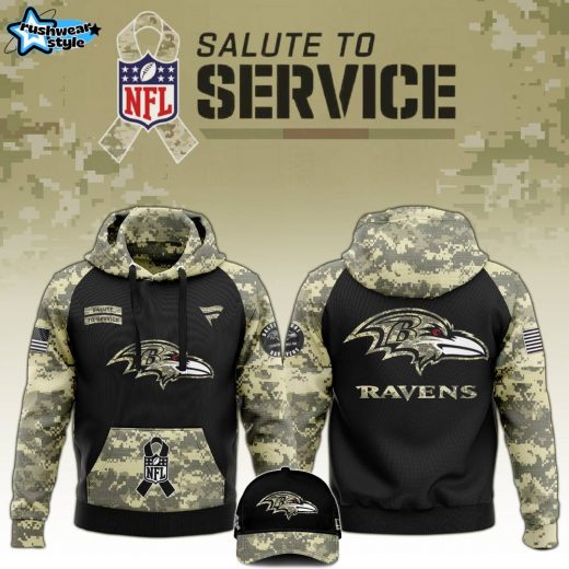 Baltimore Ravens 2024 Salute to Service Limited Edition Hoodie – NFL Military Support Gear