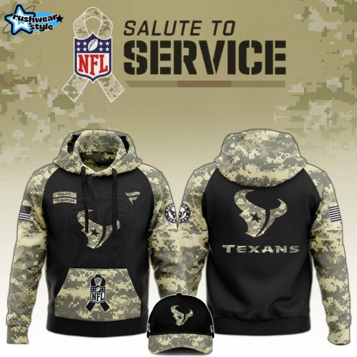 Houston Texans 2024 Salute to Service Limited Edition Hoodie – NFL Military Support Edition