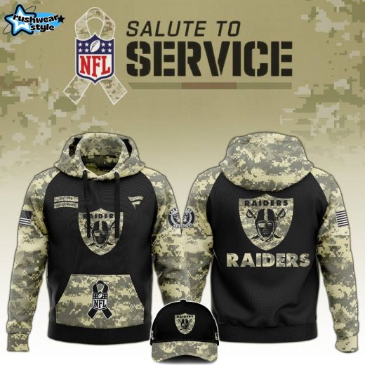 Las Vegas Raiders 2024 Salute to Service Camo Hoodie – NFL Military Tribute Gear