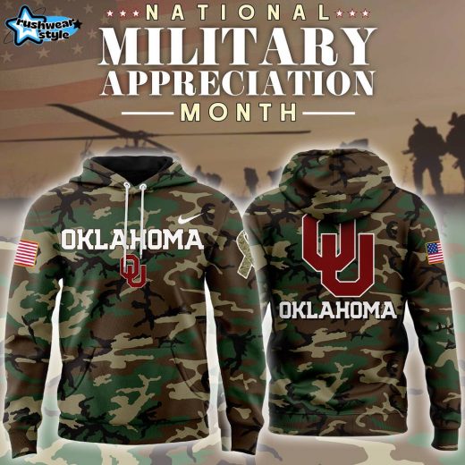 Oklahoma Sooners 2024 Camo Military Appreciation Club Hoodie – Salute to Service Apparel