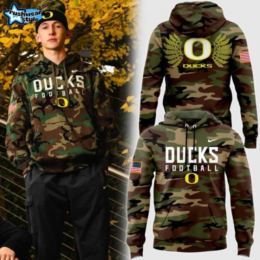 Oregon Ducks 2024 Nike Salute to Service Fleece Pullover Hoodie – Military Support Gear