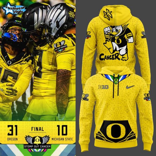 Oregon Ducks 2024 Stomp Out Cancer Limited Edition Hoodie – Cancer Awareness Gear