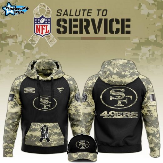 San Francisco 49ers 2024 Salute to Service Camo Hoodie – NFL Military Tribute Apparel