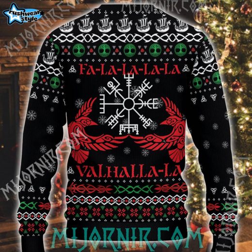 Valhalla-la-la Viking Christmas Sweater – Holiday Norse Spirit