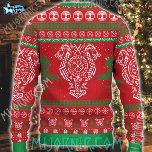 Viking Snowman Swagger Ugly Christmas Sweater – Norse Festive Edition