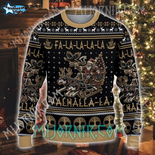 Viking Warrior Sleigh Ride Ugly Christmas Sweater – Valhalla Adventure