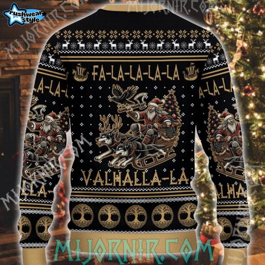 Viking Warrior Sleigh Ride Ugly Christmas Sweater – Valhalla Adventure