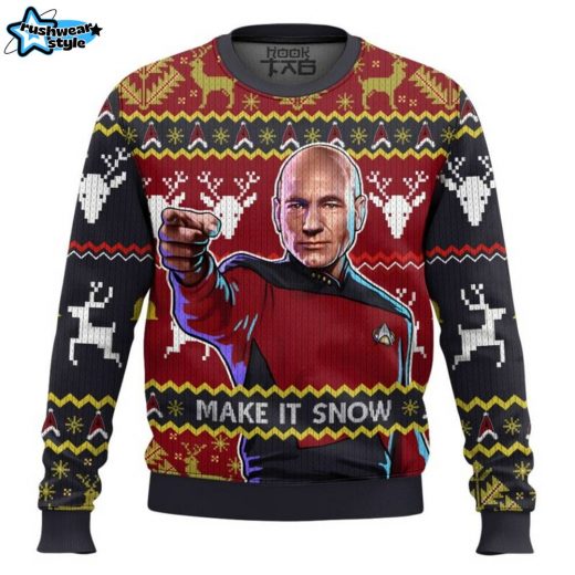 Captain Picard Star Trek Ugly Sweater – Sci-Fi Fan’s Christmas Jumper