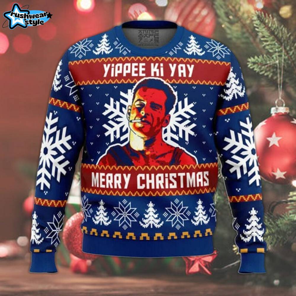Die Hard Ugly Christmas Sweater - Classic Action Movie Xmas Sweater Die Hard Ugly Christmas Sweater - Classic Action Movie Xmas Sweater