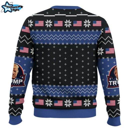 Donald Trump Ugly Christmas Sweater – Political Humor Holiday Jumper